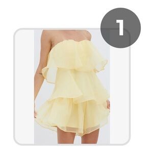 Selfie Leslie large Yellow strapless tutu dress!!